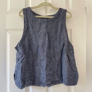 100% linen Sigrid Olsen tank / vest